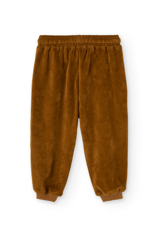Pantalón terciopelo bebé algodón orgánico teja