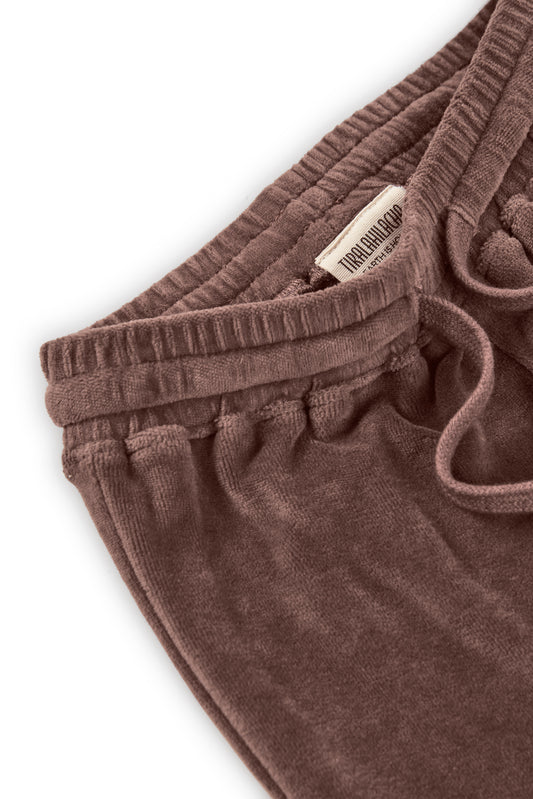 Pantalón terciopelo bebé algodón orgánico malva