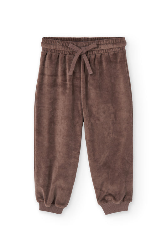 Pantalón terciopelo bebé algodón orgánico malva