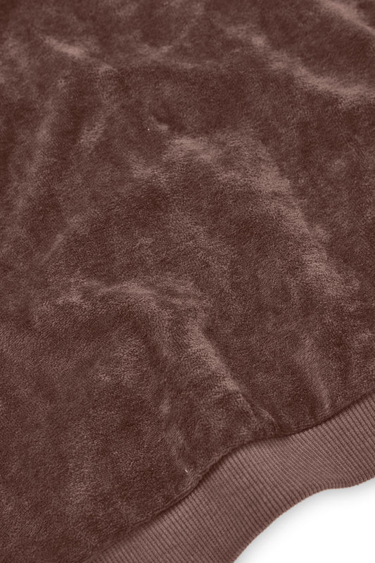 Sudadera bebé tercioplelo algodón orgánico malva