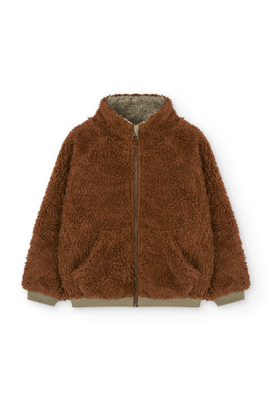 Chaqueta borreguito algodón orgánico marrón