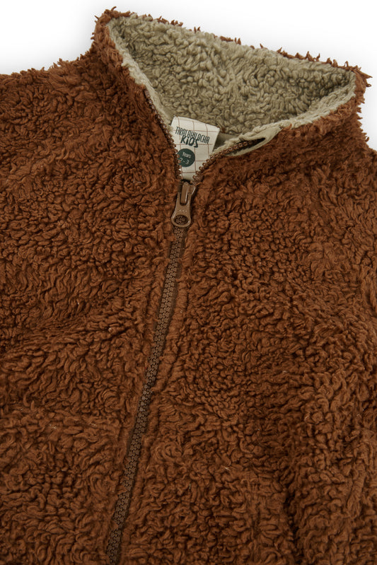 Chaqueta borreguito algodón orgánico marrón