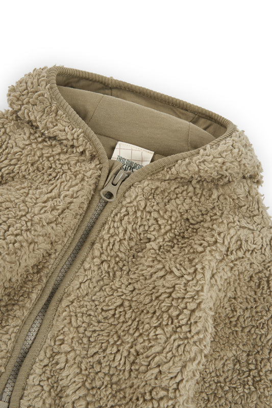 Organic Baby sherpa Jacket in Green