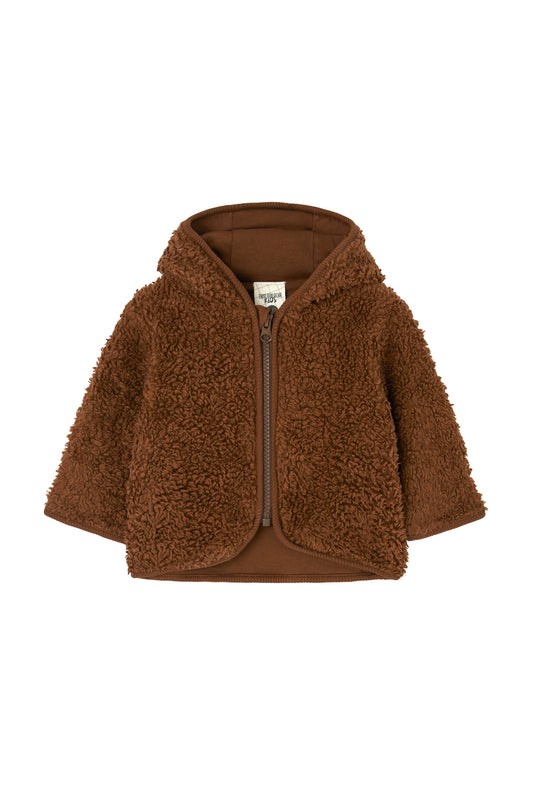 Organic Baby sherpa Jacket in Brown