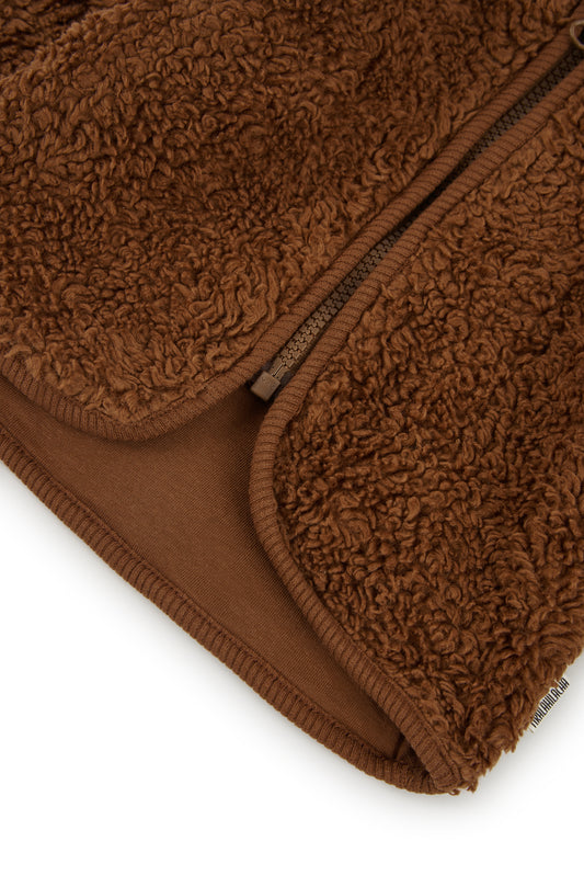 Organic Baby sherpa Jacket in Brown