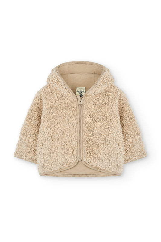 Organic Baby sherpa Jacket in Ecru Color