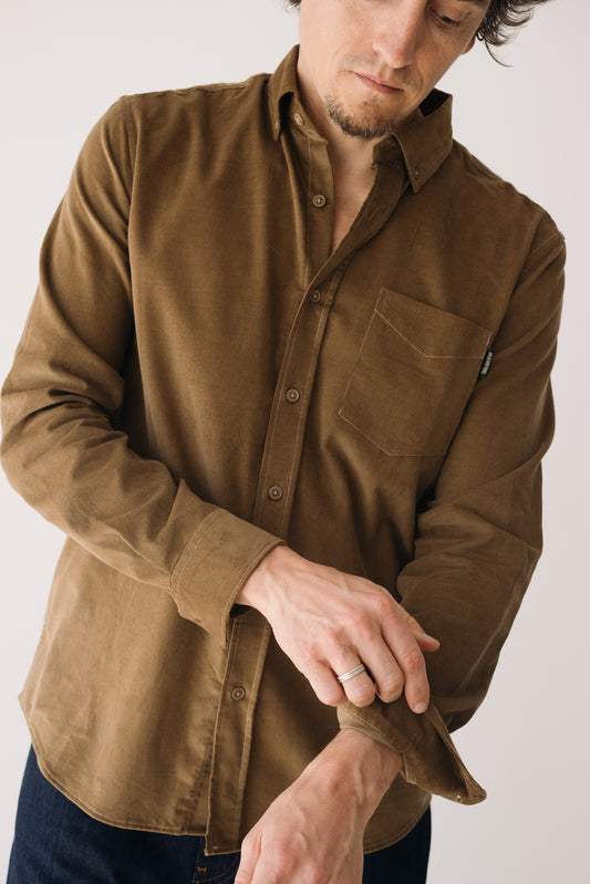 Camisa micropana unisex marrón