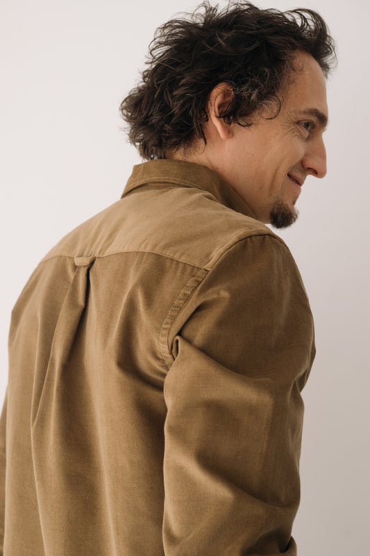 Camisa micropana unisex marrón