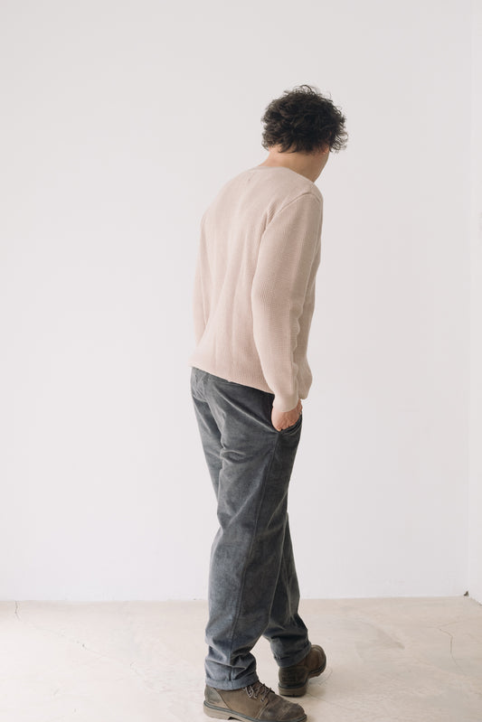 Pantalón pana oversized algodón orgánico azul