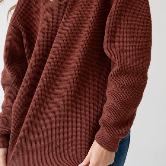 TIRALAHILACHA | Unisex Tam Sweater Organic Cotton in Garnet Rosella