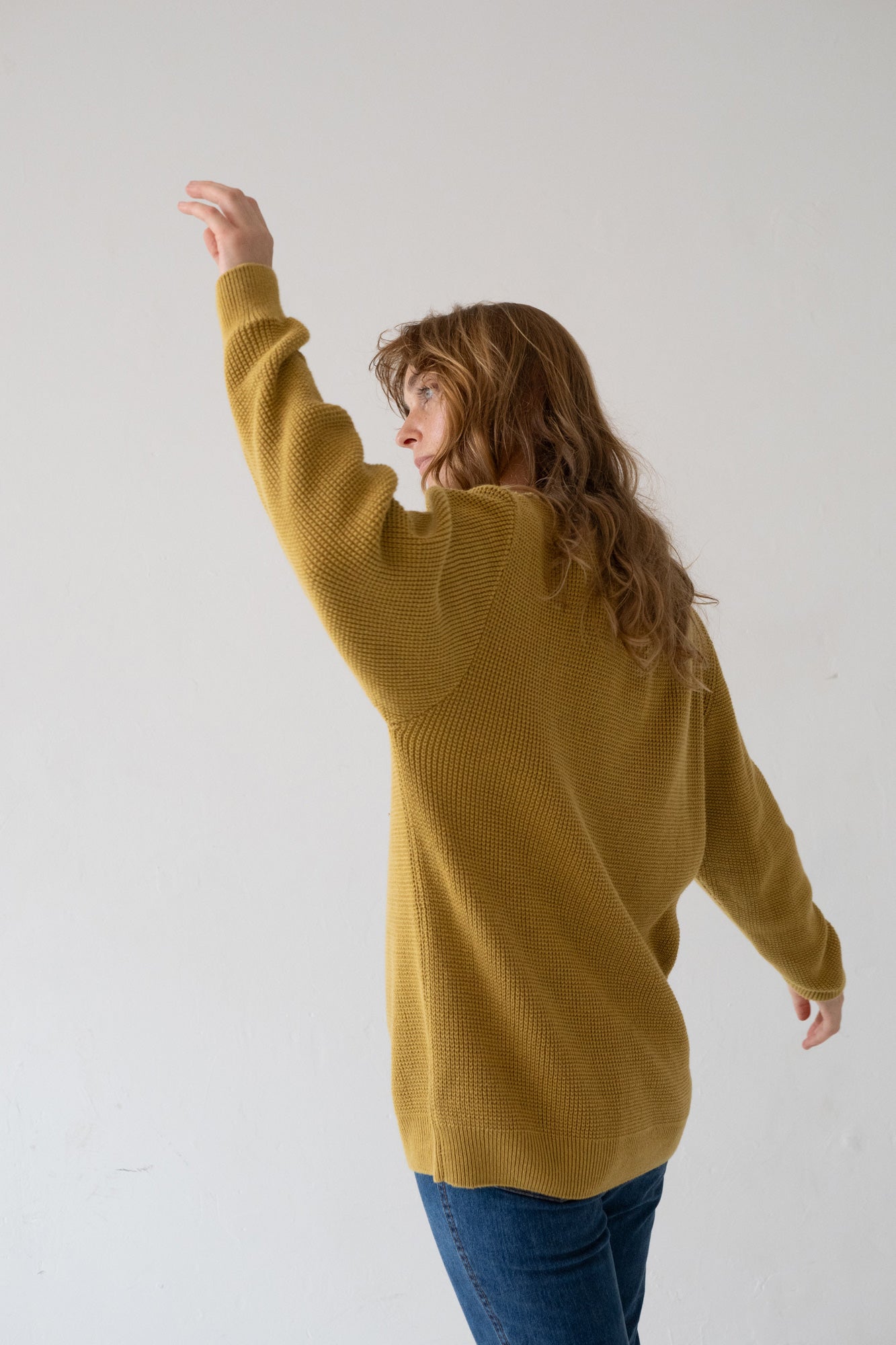 TIRALAHILACHA | Unisex Tam Sweater Organic Cotton in Mustard