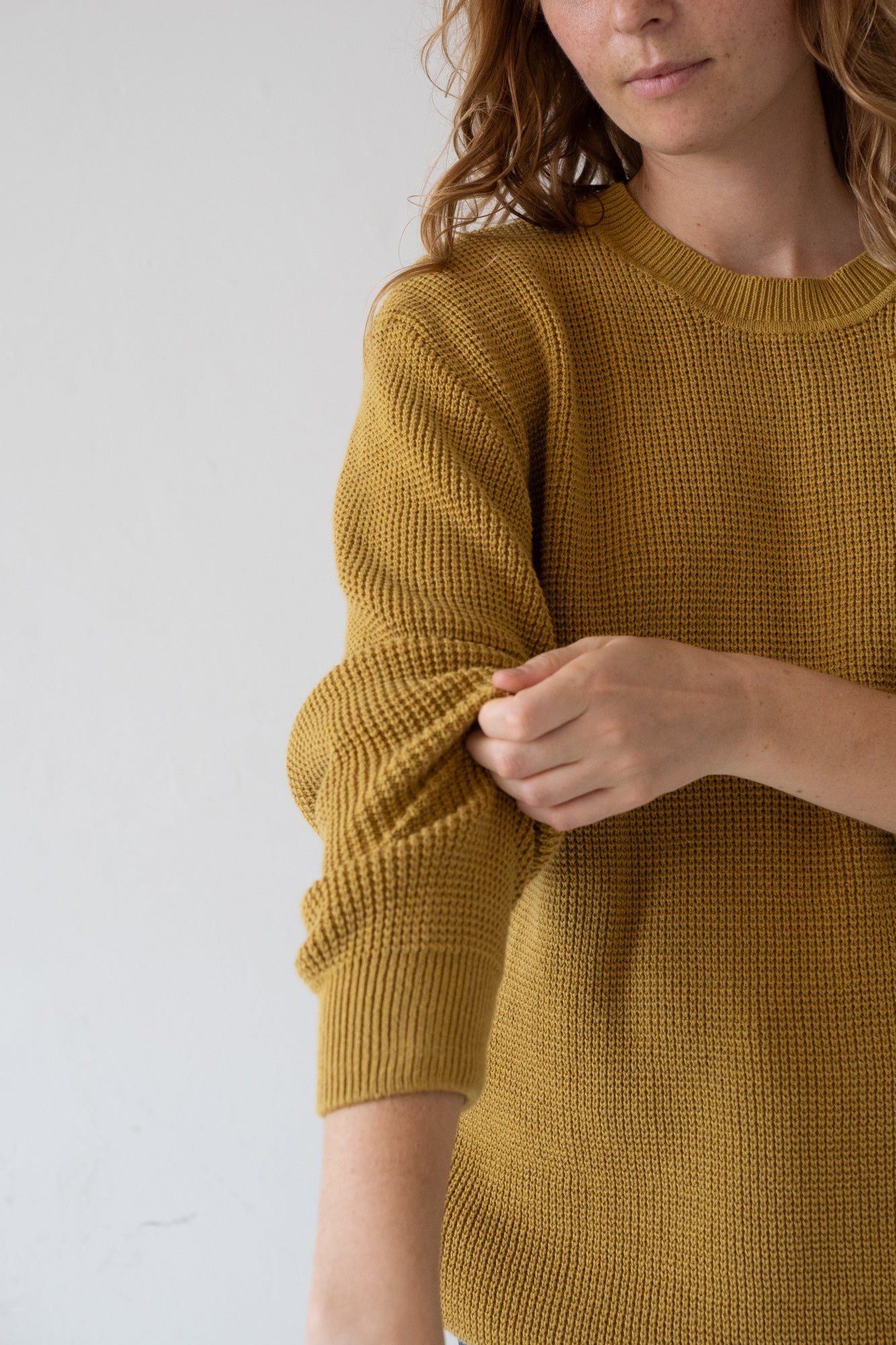 TIRALAHILACHA | Unisex Tam Sweater Organic Cotton in Mustard