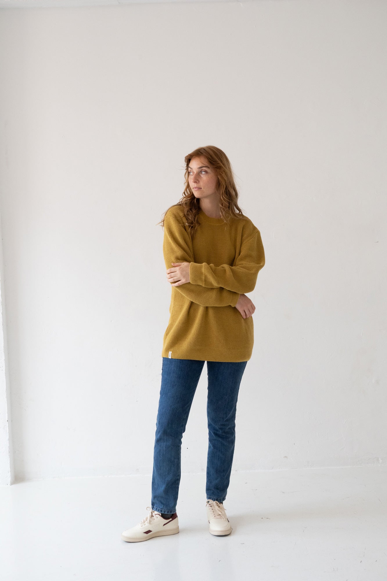 TIRALAHILACHA | Unisex Tam Sweater Organic Cotton in Mustard