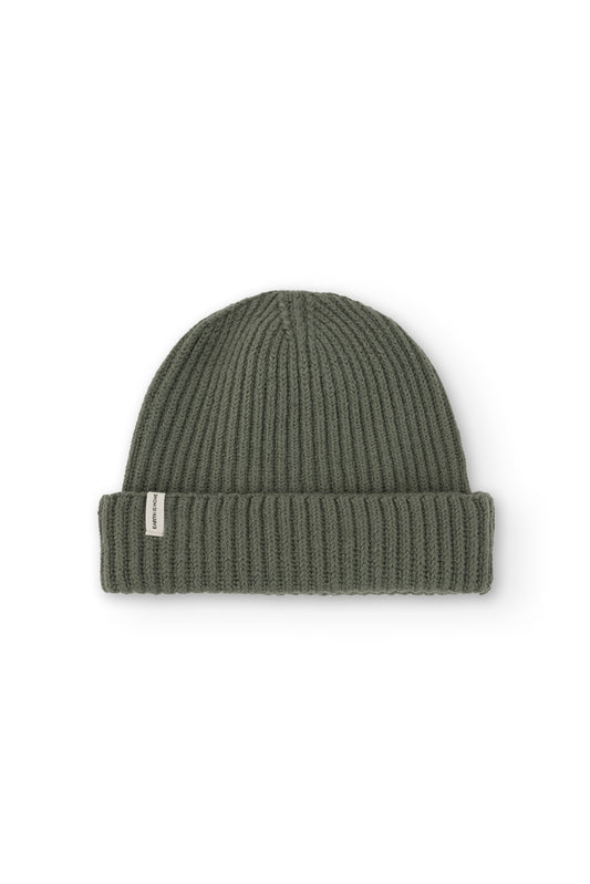 Gorro unisex Tao verde en lana merino