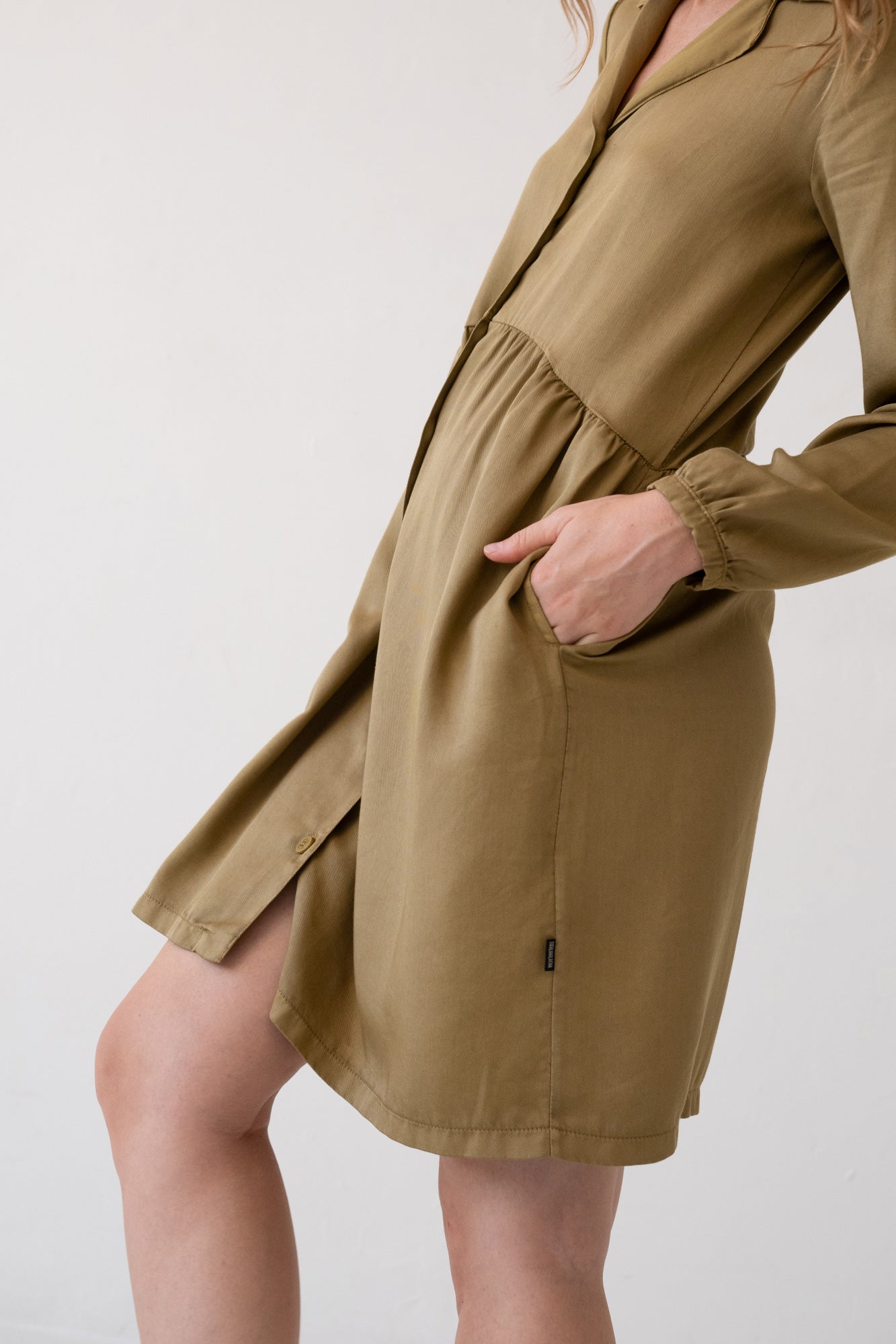 TIRALAHILACHA | Tracy Shirt Dress 100% Tencel in Mustard