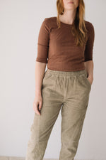 Pantalón pana algodón orgánico verde