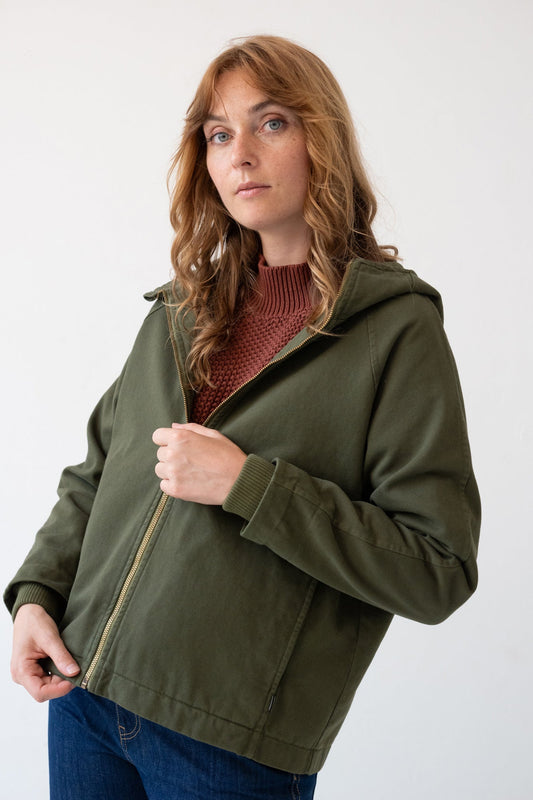 TIRALAHILACHA | Turina Jacket Organic Cotton in Olive Green