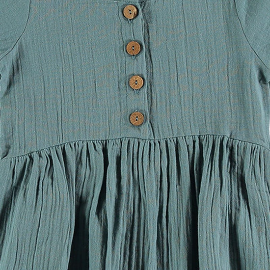Vestido muselina azul vintage - TIRALAHILACHA