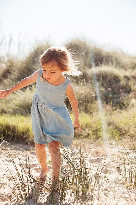 Vestido tirantes reversible azul - TIRALAHILACHA