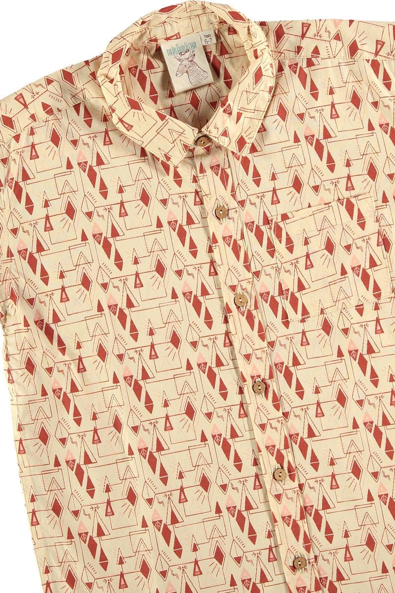 Camisa popelín estampado geométrico - TIRALAHILACHA