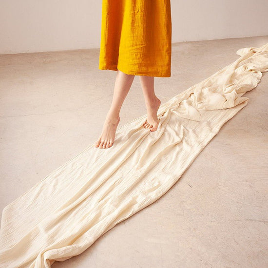 BROOKE muslin Maxi dress in mustard - TIRALAHILACHA