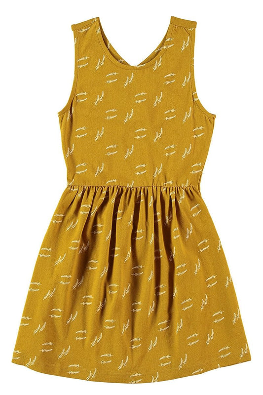 Crossed dress in mustard - TIRALAHILACHA