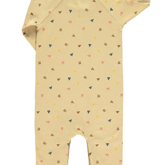 Mono bebé beige estampado triángulos - TIRALAHILACHA