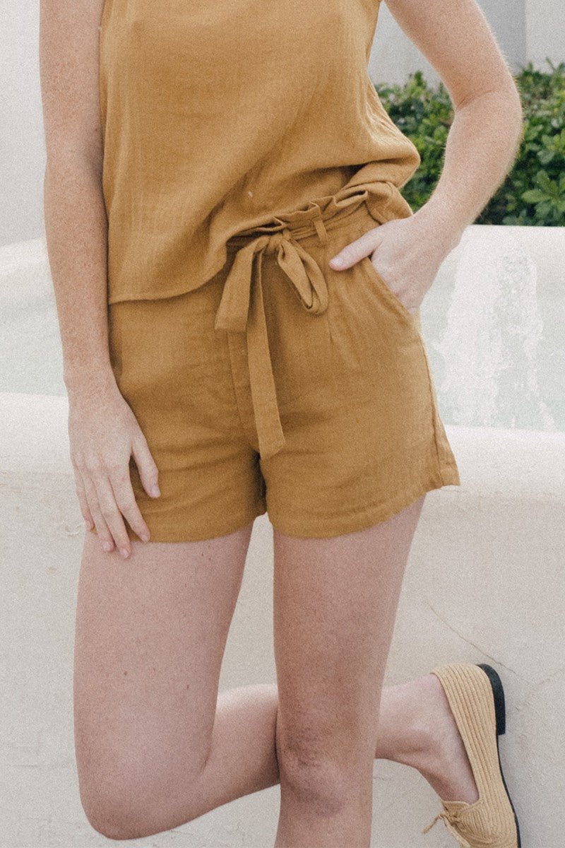 Ela pants in mustard - TIRALAHILACHA
