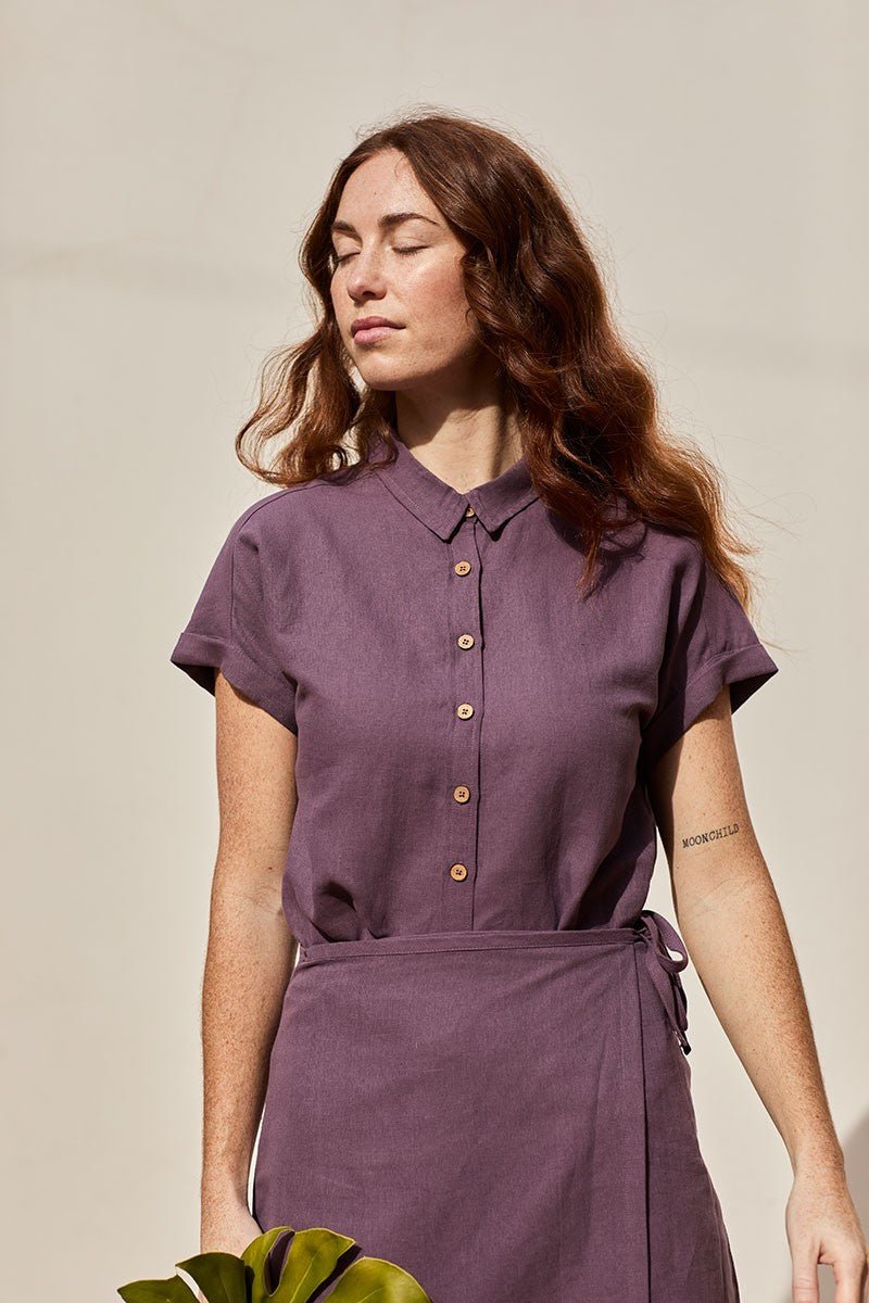 Camisa Fiorella Púrpura - TIRALAHILACHA