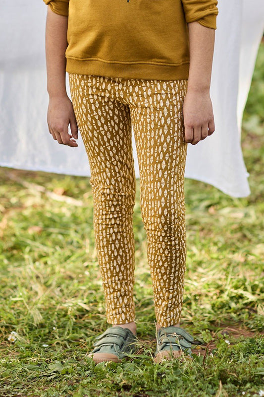 Unisex Tights Mustard Ethnic Organic Cotton - TIRALAHILACHA