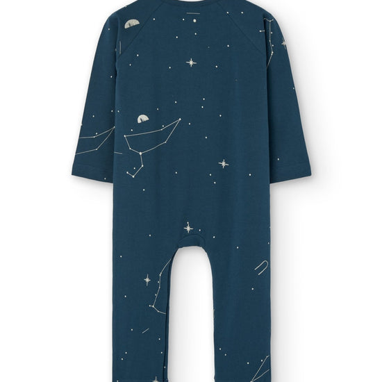 Guida long sleeve baby jumpsuit blue constellations - TIRALAHILACHA