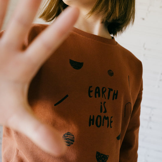 Gaby sweatshirt ranglan sleeves Mars red - TIRALAHILACHA