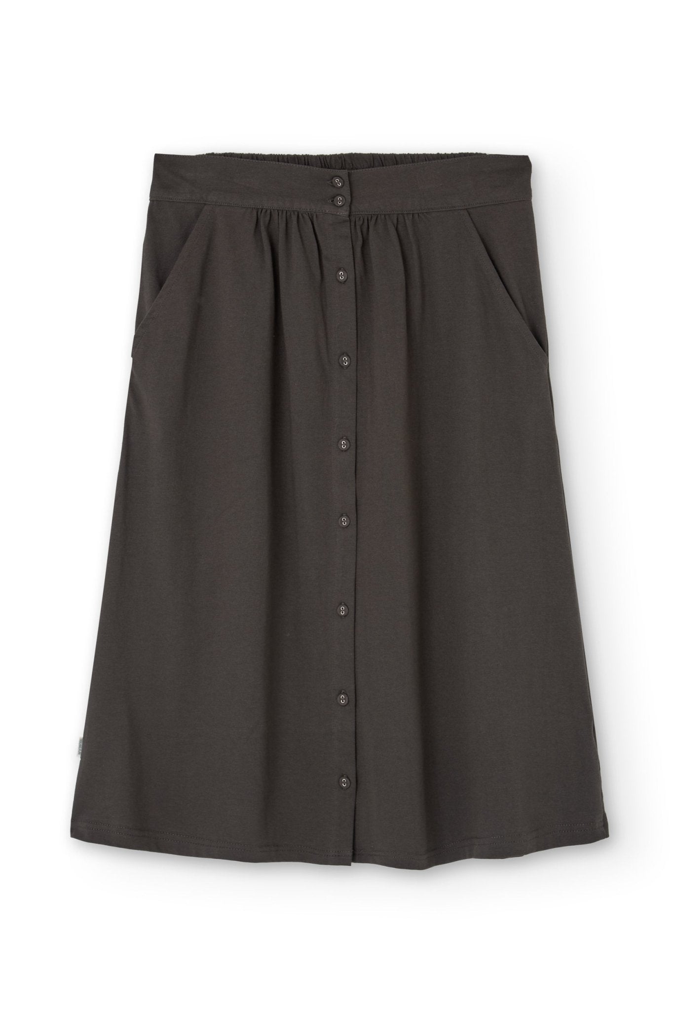 Galia midi skirt with pockets eclipse black - TIRALAHILACHA