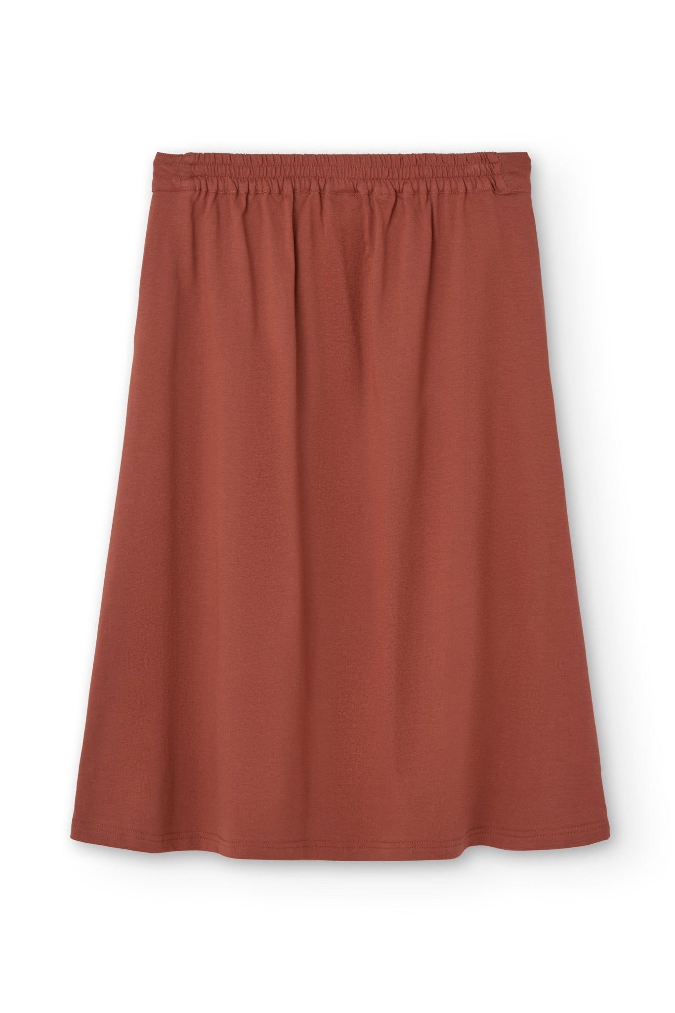 Galia midi skirt with pockets Mars red - TIRALAHILACHA