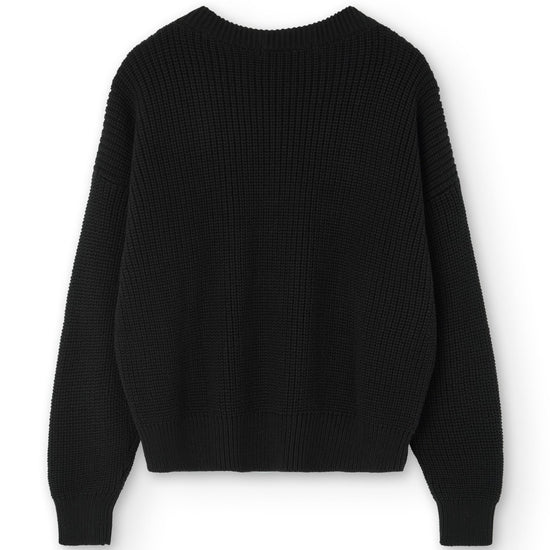 Gyra sweater cosmos black organic cotton - TIRALAHILACHA