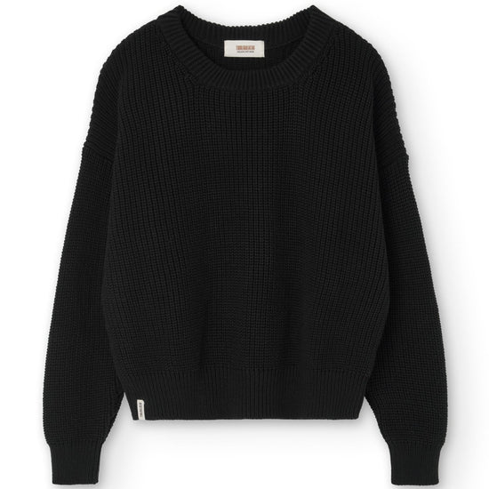 Gyra sweater cosmos black organic cotton - TIRALAHILACHA