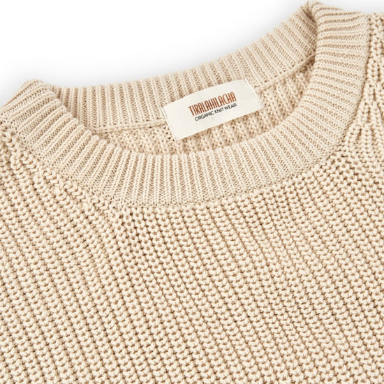 Gyra sweater beige organic cotton - TIRALAHILACHA