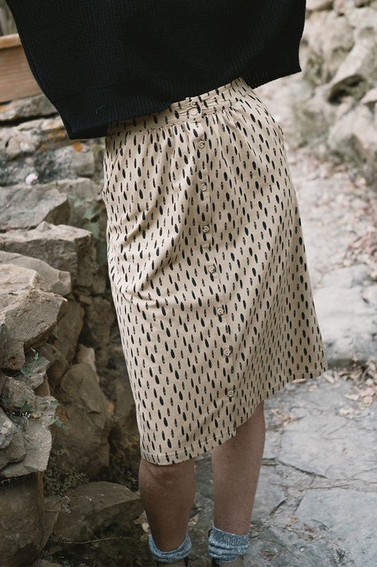Jara Skirt Stones Beige - TIRALAHILACHA