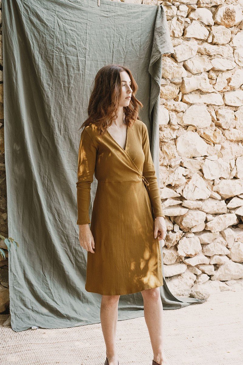 Green crossover dress hot sale