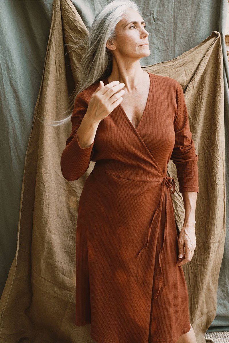Janette Crossover Dress Garnet Agate - TIRALAHILACHA