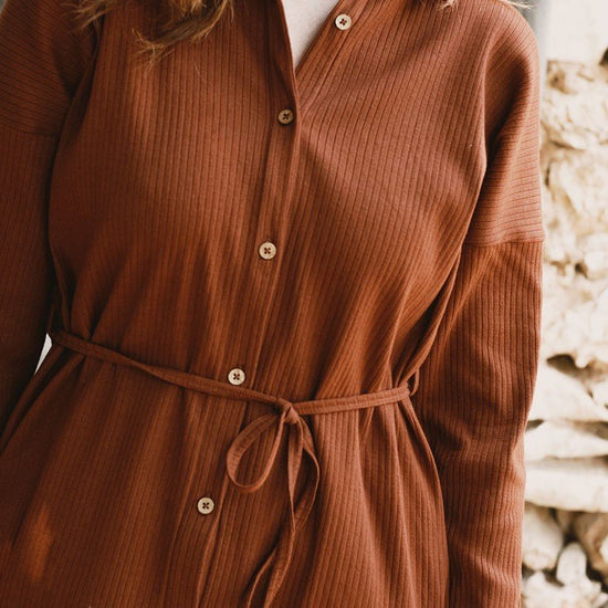 Janire Shirt Dress Garnet Agate - TIRALAHILACHA