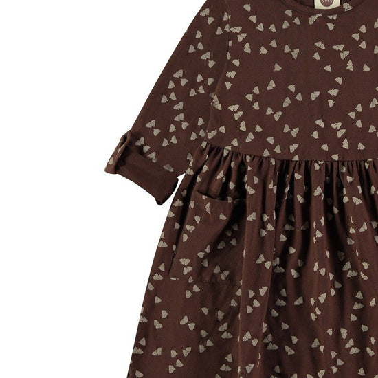 Sally oversize dress with pockets in brown - TIRALAHILACHA
